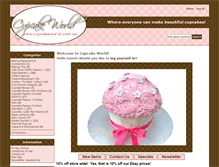 Tablet Screenshot of cupcakeworld.com.au